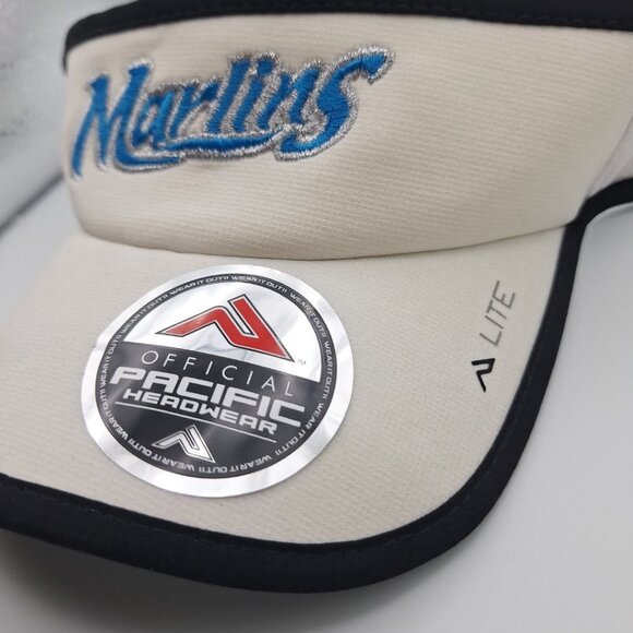 Miami Marlins Visor MLB Blue Baseball Fan Major League Adjustable Band One Size - Picture 9 of 9